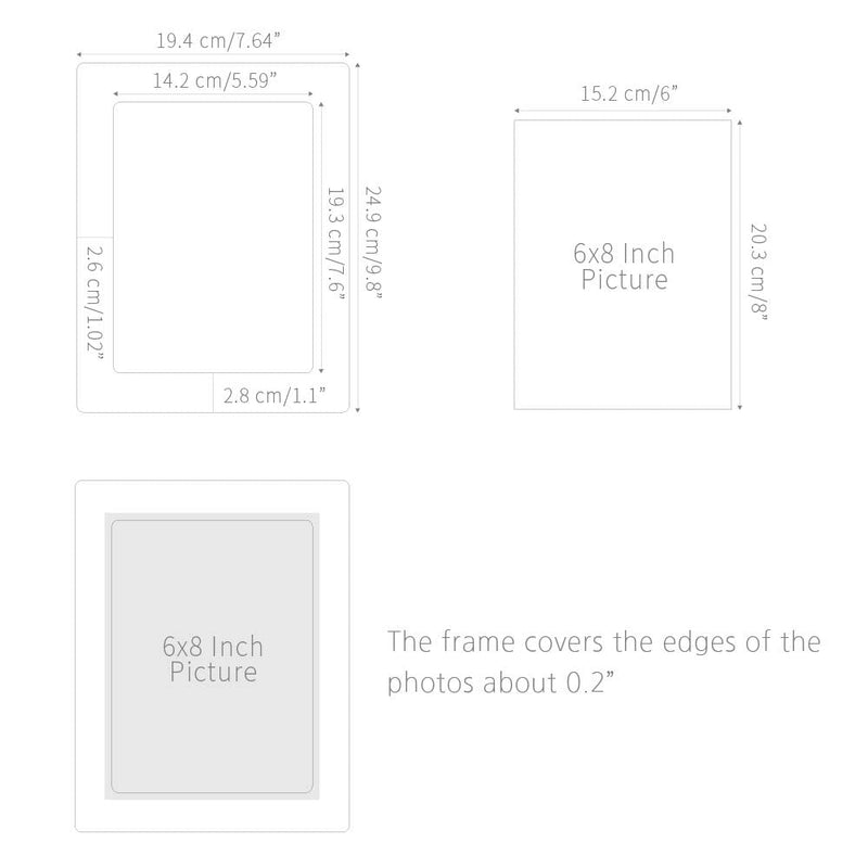 [AUSTRALIA] - Monolike Paper Photo Frames 6x8 Inch Black 15 Pack - Fits 6"x8" Pictures 6x8 Black 15p 