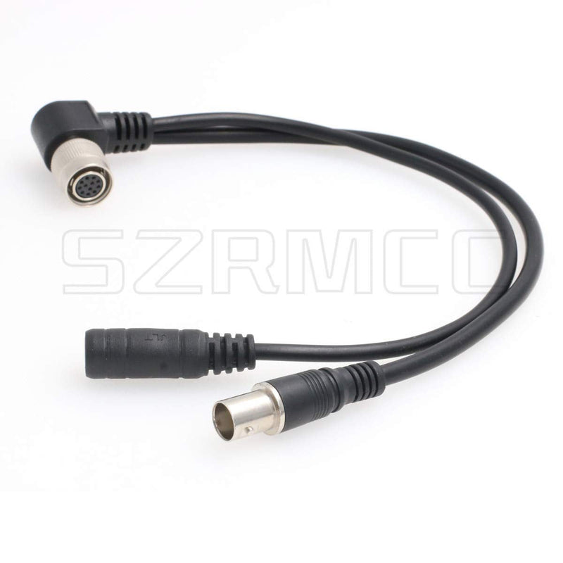 SZRMCC Female BNC and Input DC 5.5mm x 2.1mm to Hirose 12 pin Female Y Split Video Power Cable for Sony Industrial Camera