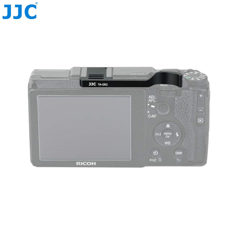 JJC Metal Thumbs Up Grip for Ricoh GR II GRII GR2 with Hot Shoe Cover Protector Made of Aluminum Alloy Not Interfere with Controls of Camera