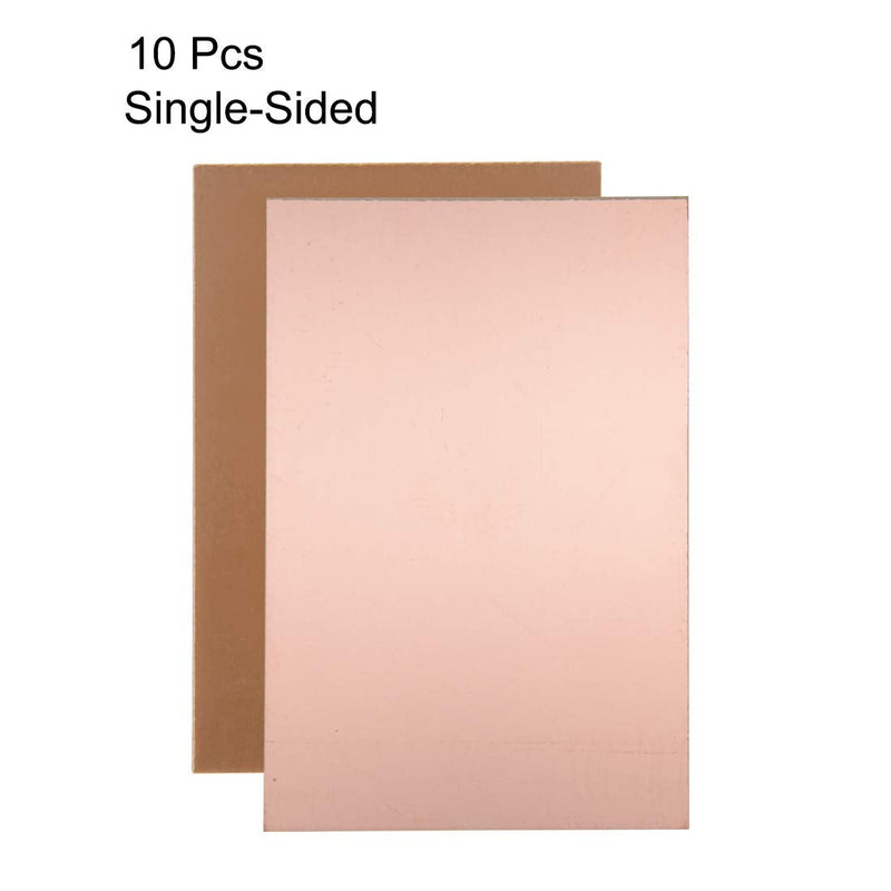 uxcell Single-Sided Copper Clad Laminate PCB Circuit Board, FR4 150x100mm 5.91x3.94 inch, 1.5mm Thickness DIY Prototyping PCB Board, Name Board, 10pcs 10