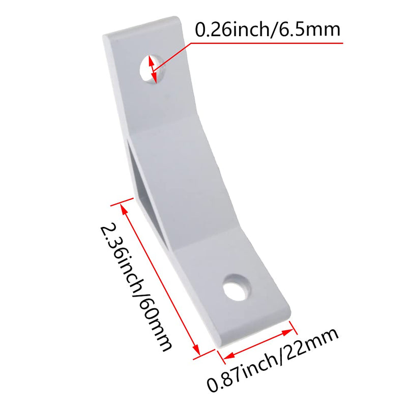 Yinpecly 135 Degree Angle 3030 Aluminum Alloy 2.36" x 0.87"(LxW) Corner Brackets Profile Corner Joint Connectors Corner Braces for Tables Cabinet Beds Office Silver Tone 3pcs