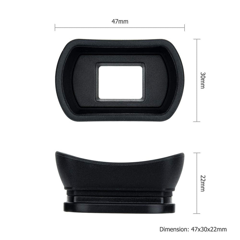 Kiwifotos Long Soft Viewfinder Eyecup Eyepiece for Canon EOS 90D 80D 70D 60D 77D 6D Mark II 5D Mark II Rebel T7 T6 T5 T100 T8i T7i T6s T6i T5i T4i T3i T2i T1i SL3 SL2 SL1 4000D 50D 40D 30D and More Canon Ef Eb Replacement