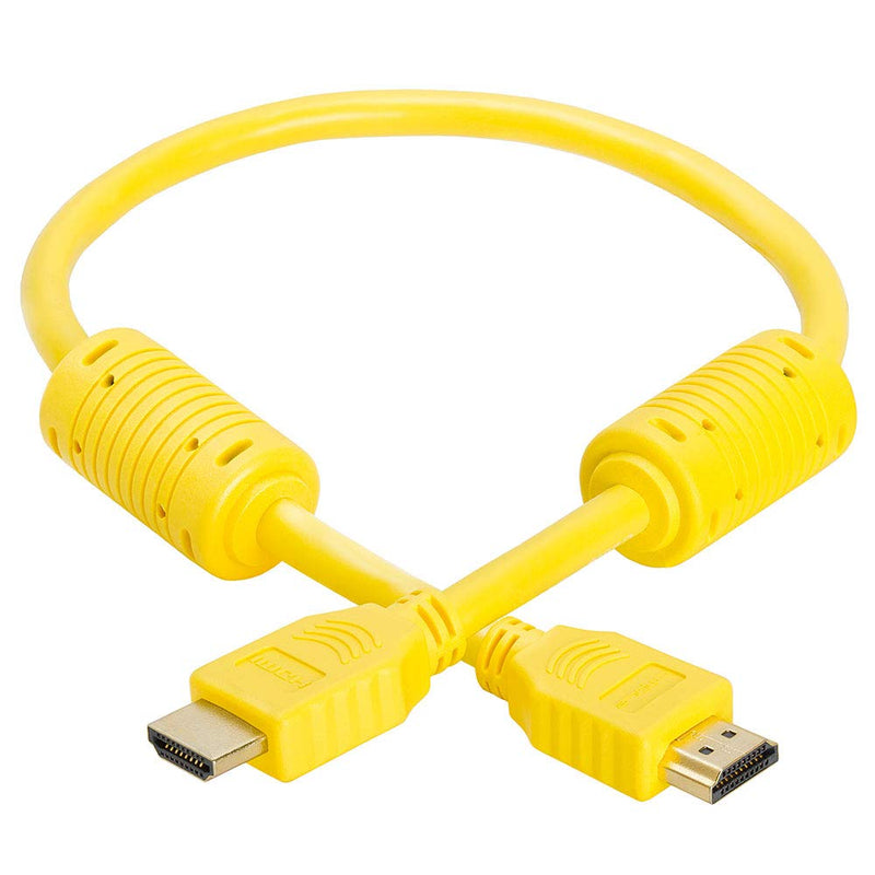 [AUSTRALIA] - Cmple - High Speed HDMI Cable [990-N] 28AWG HDMI Cord, Support HDTV Ultra-HD (UHD), 4K@60Hz, 18Gbps, 1.5 FT Yellow 1.5FT 