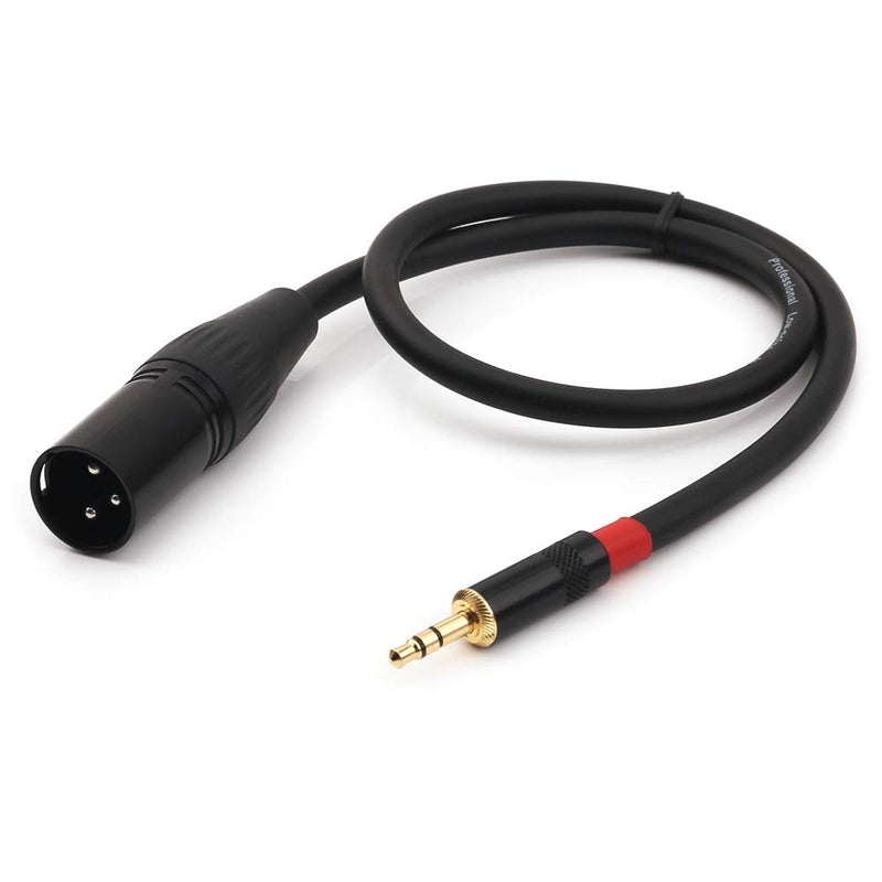 NANYI 3.5mm (1/8 Inch) TRS Stereo Male to XLR Male Interconnect Audio microphone Cable, Suitable for ipod, Mobile phone, active speakers, stage, DJ, studio audio console, 0.5M (1.6FT) 3.5 M-XLR M-1.6FT