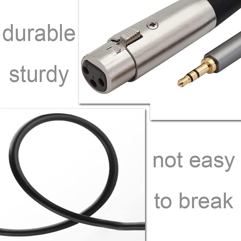 "3-pin XLR Female to TRS 3.5mm Male Microphone Cable Audio Line Microphone Adapter for Studio Sound Consoles 1.5M"