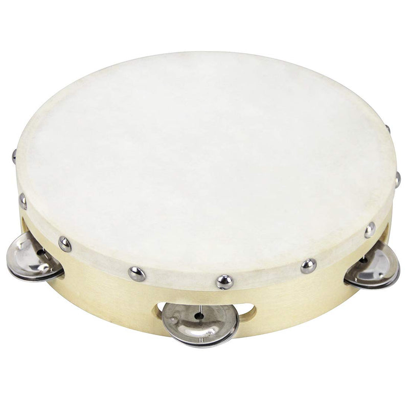 Clifton 8 inch Tambourine Drum Bell Single Row Tambourine Metal Jingles Percussion Toy Instrument Hand Tambourine
