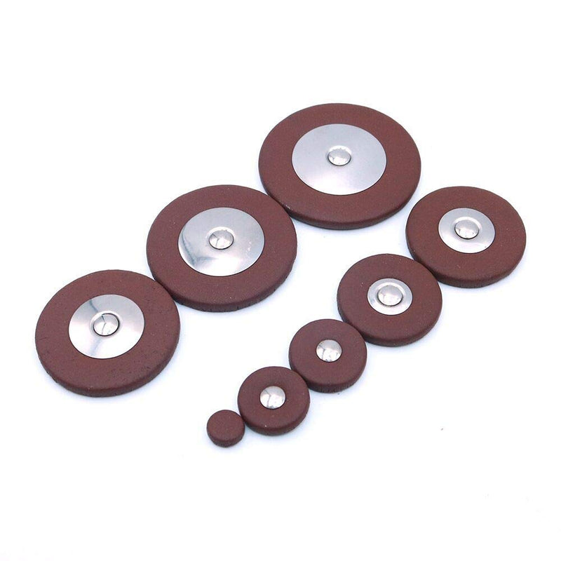 Alnicov 25Pcs Sax Leather Pads Replacement Accessories for Alto Saxophone Brown