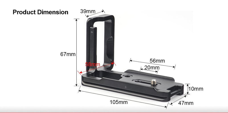 SUNWAYFOTO PCL-6DII Dedicated L Plate for Canon EOS 6D Mark II Camera Arca/RRS Compatible
