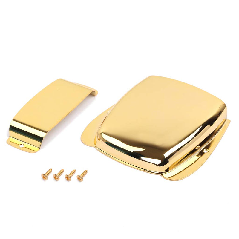 Alnicov Bass Pickup Cover Zinc Alloy Pickup Bridge Plate Cover Set for Bass Electric Guitar - Gold