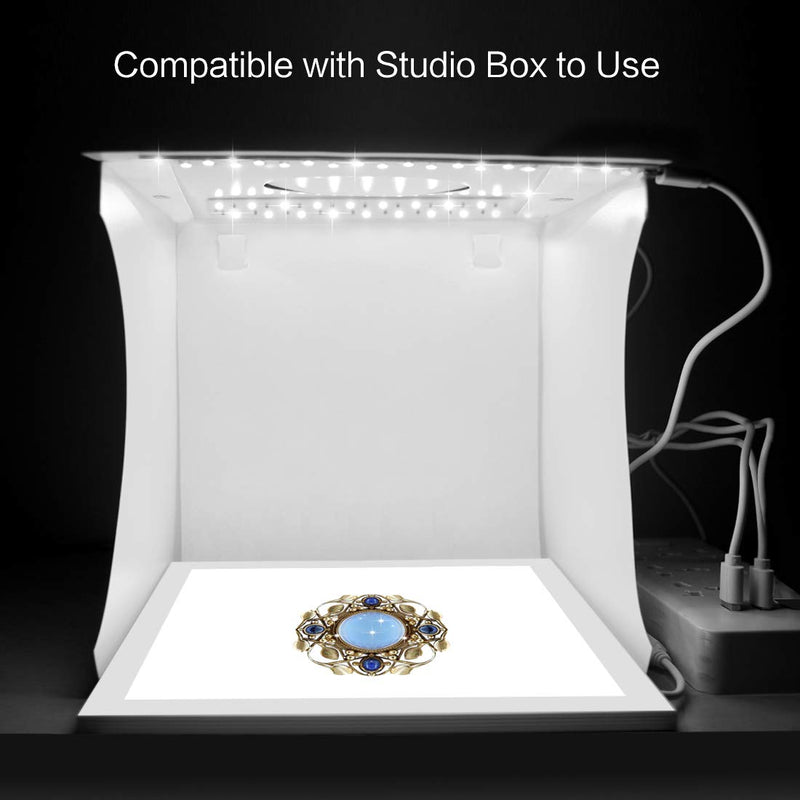 PULUZ Photo Studio LED Shadowless Light Panel 8" X 8" / 20 x 20 cm Photography Softbox Bottom Light with USB Power Cable for Food Jewelry Cosmetic Crafts Shooting