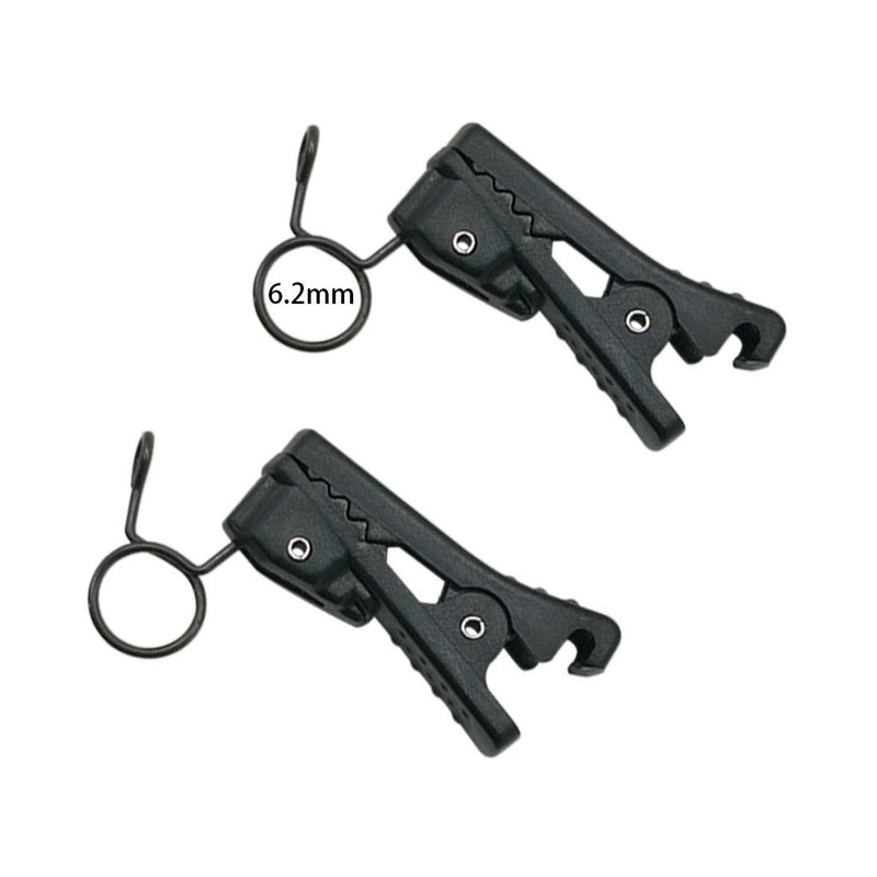 [AUSTRALIA] - Canfon Clip 6.2mm Ring-type Lapel/Lavalier Microphone Tie Clip, 2-pack (Black) 