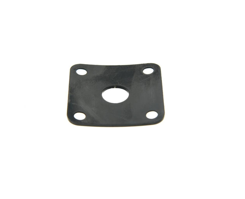 KAISH Black Metal Curved Bottom Jack Plate Square Jackplate for Gibson Les Paul