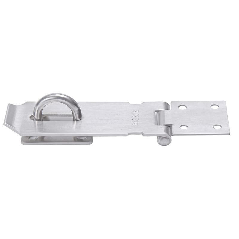 Safety Door Hasp Padlock Latch Lock,SUS 304 High-Quality Polished Brushed Surface,Hasp Lock Latch(4"/108cm) Thicken HaspLock Suitable for Doors,Sheds,Closets,Lockers(4"Hasp-Silver) 4"(Hasp Silver)
