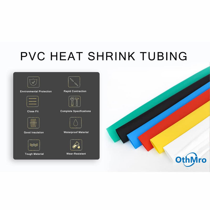 Othmro 1Pcs PE Plastic Industrial Heat-Shrink Tubings, 52.49FT Length 0.28inch Dia 2:1 Electrical Heat Shrink Wrap Cable Sleeve, Insulation Protection Heatshrink Tubes for Cable Bonding Black 7mm /0.28"x16m /52.49ft