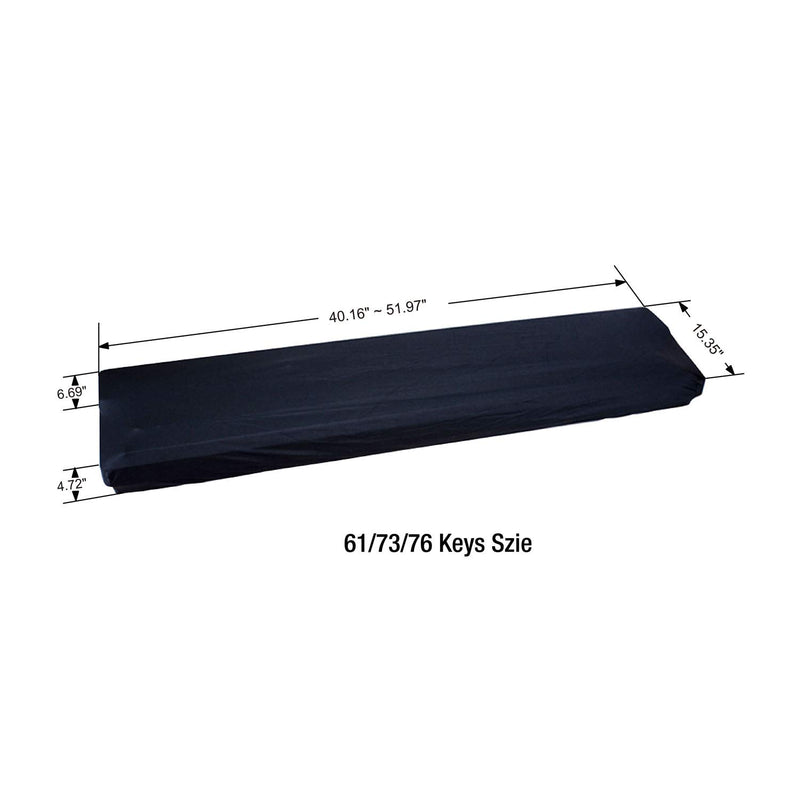 61/73/76 Keys Piano Keyboard Dust Cover,with Elastic Cord and Locking Clasp,Made of Spandex Elastic Fabric,Stretchable 61/73/76 Keys