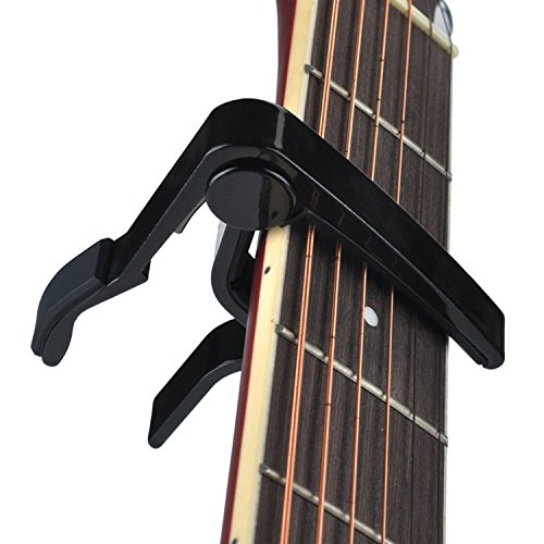 WINGO Quick-Change capo for Acoustic and Electric Guitars with 5 Picks for Free, Black