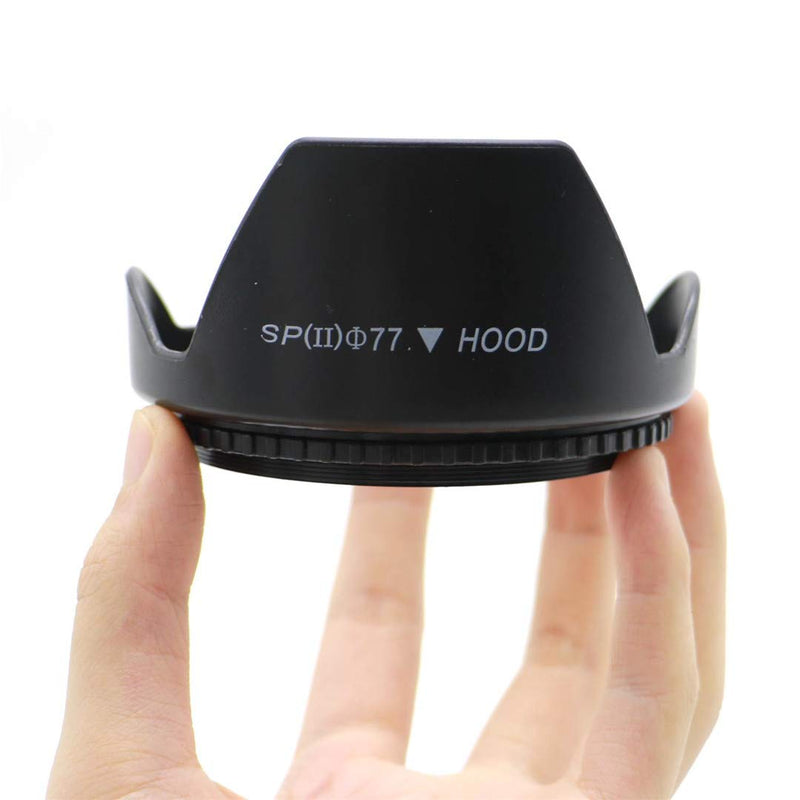 Digital Tulip Flower Threaded Lens Hood for Canon Nikon,Sony,Panasonic,FujiFilm,Olympus,Pentax,Sigma,Tamron,Sun Shade/Shield,Reduces Lens Flare,Blocks Excess Sunlight for Photography 77mm