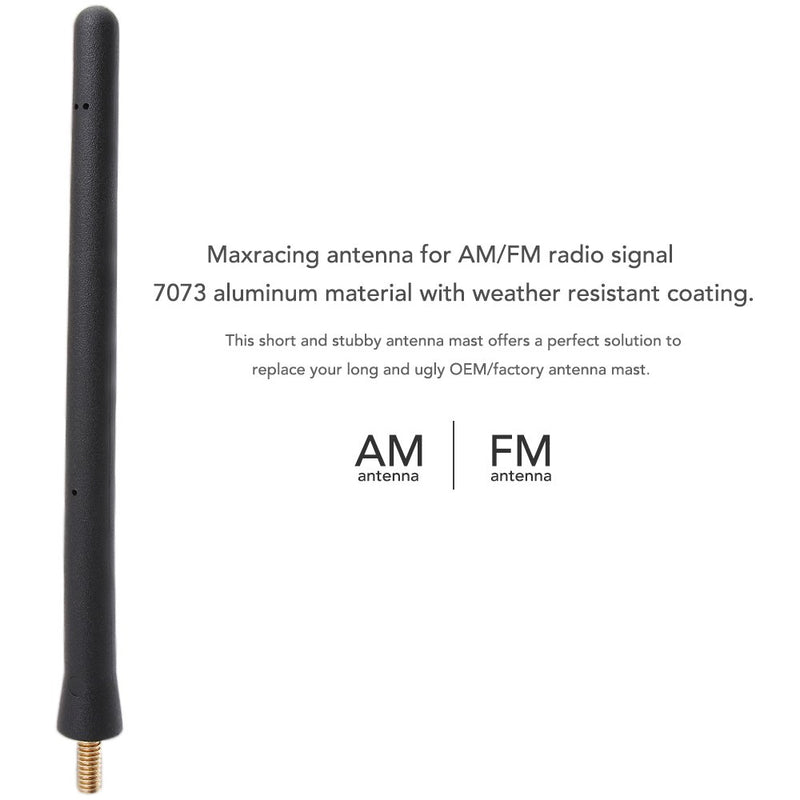 Antenna Mast 6 3/4"- for Dodge Ram 1500 Ford F150 F250 F350 Super Duty Ford Raptor Trucks - Replace Ugly 31" Factory Metal Shaft Antenna