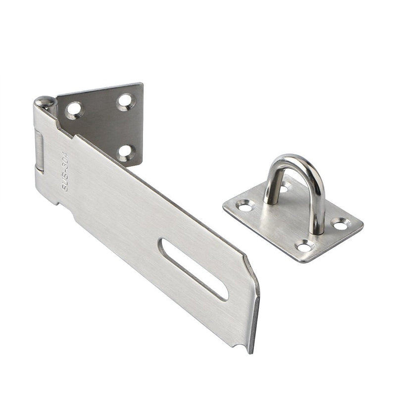Alise 2Pcs Padlock Hasp Door Clasp Hasp Lock Latch SUS 304 Stainless Steel Brushed Nickel 5 Inch