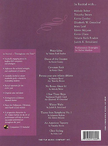 In Recital! Throughout the Year (with Performance Strategies) Volume Two, Book 3