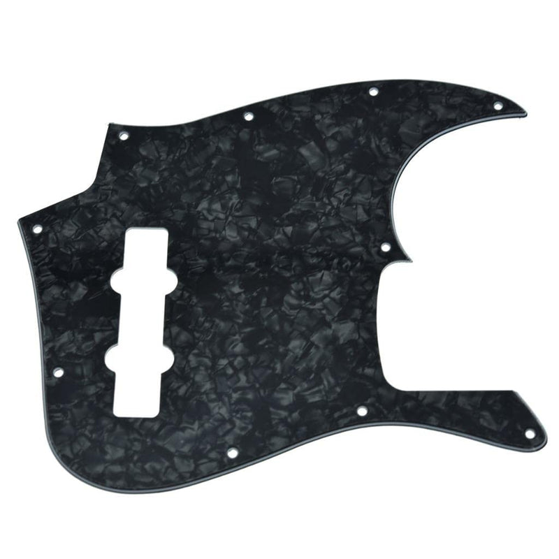 KAISH Lefty 4 String J Bass Style Pickguard Left Handed Bass Pick Guard Scrach Plate for Jazz J Bass made in USA/Mexico Black Pearl