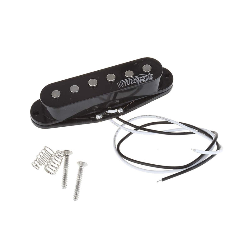 Wilkinson LOW GAUSS Vintage Tone Ceramic Single Coil Pickups Set for Strat Style Guitar, Black Set Black