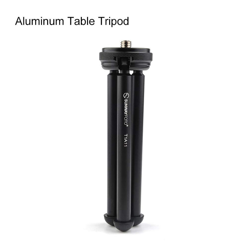 SUNWAYFOTO T1A11 Table Top Mini Aluminum Tripod Tabletop for DSLR and Cell Phone