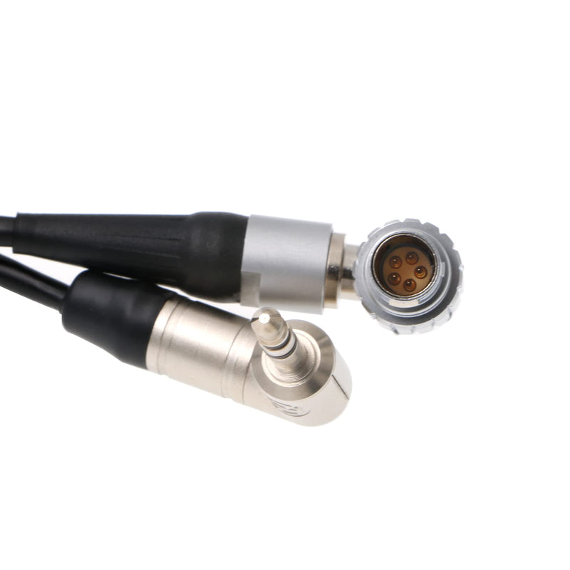 Timecode-Cable for Tentacle-Sync Sound-Devices Timecode from Right Angle 0B 5 Pin Male to 3.5mm TRS 15CM AConnect 5pin to 3.5mm