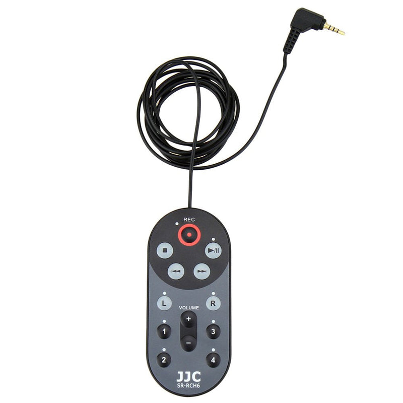 JJC H6 Cable Wired Remote Control Commander for Zoom H6 & H6 All Black 2020 Version Handy Portable Digital Recorder Replaces Zoom RCH-6 Controller - Cable Length: Approx 1.4m / 4.6 Feet for H6 & H6 Black
