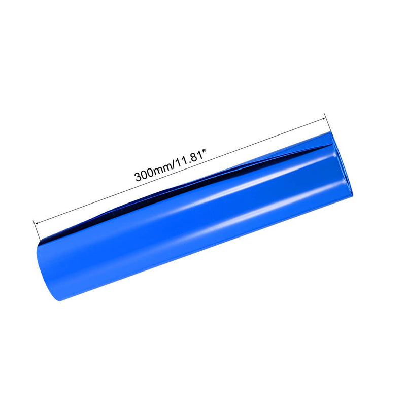 uxcell Battery Wrap, 300mm Flat Width 191mm Dia 1m PVC Heat Shrink Tube Wraps for Big Battery Pack Blue