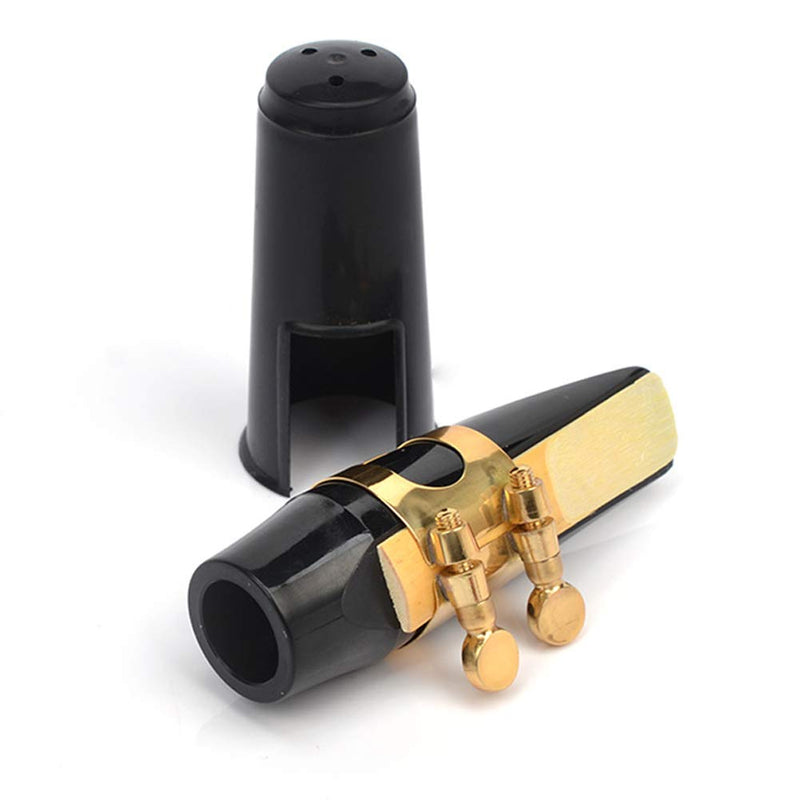FOVERN1 Alto Sax Saxophone Plastic Mouthpiece with Cap Metal Buckle Reed Kit for Alto Saxophone Saxophone Parts