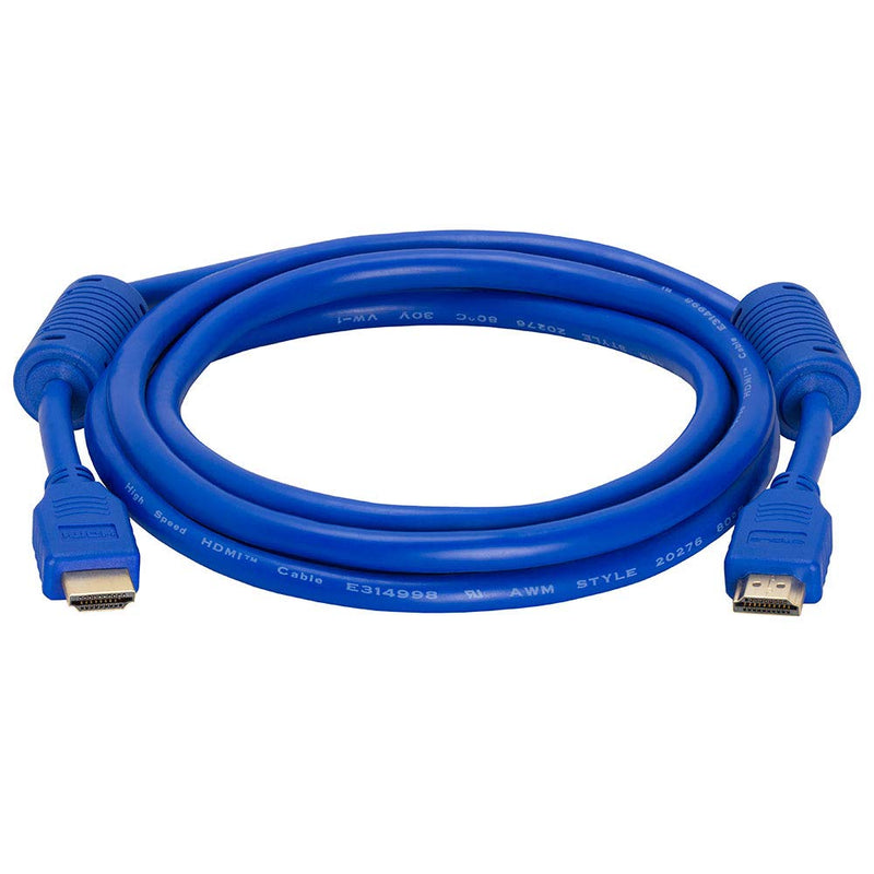 [AUSTRALIA] - Cmple - HDMI Cable 6FT High Speed HDTV Ultra-HD (UHD) 3D, 4K @60Hz, 18Gbps 28AWG HDMI Cord Audio Return - 6 Feet Blue 