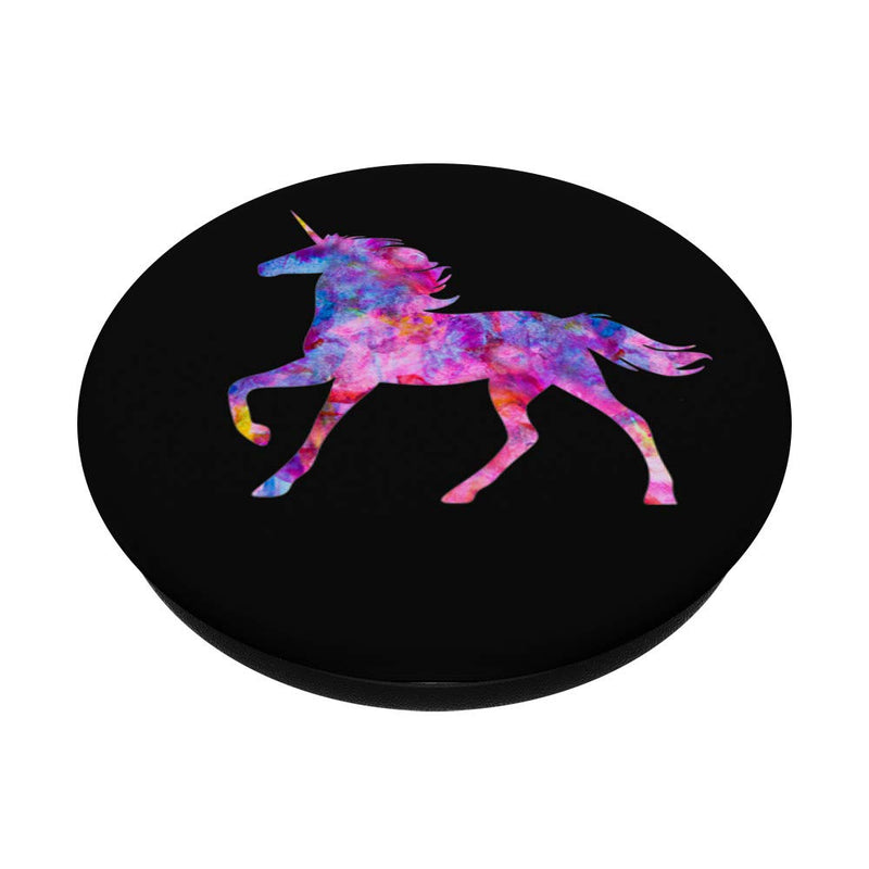 Pink Watercolor Magical Unicorn Black