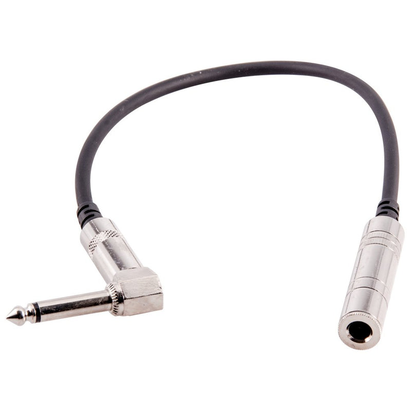 [AUSTRALIA] - Seismic Audio - SA-QFSMR1-2Pack - 2 Pack of 1 Foot Mono 1/4 Inch Female to Right Angle Male Audio Extension Cables - Mono Interconnect Cable 