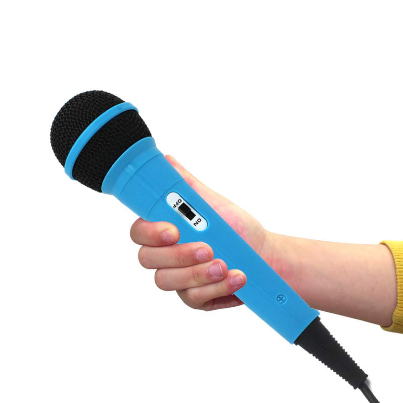 [AUSTRALIA] - Wired Microphone for Kids Karaoke Toy Handheld Dynamic Microphone 3.5mm Microphone Function Jack Cable Compatible with Children Karaoke Singing Machines (Blue) blue 