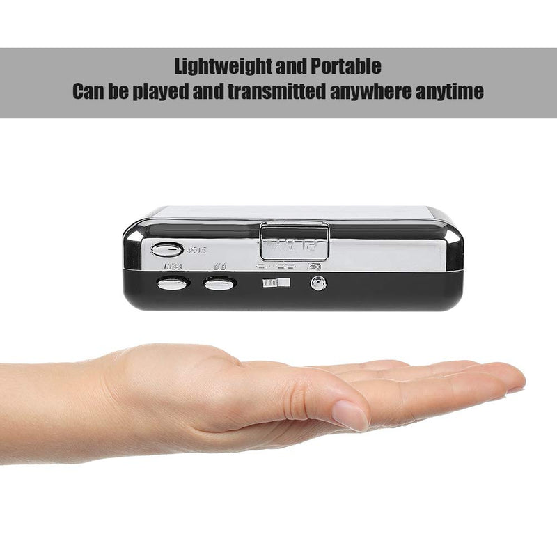 Hopcd Portable EC218 Cassette Player,Nostalgic Cassette to MP3 Converter,Tape to PC Cassette Recorder MP3 CD Converter,Plug and Play,Standalone USB Capture Digital Audio Music Player