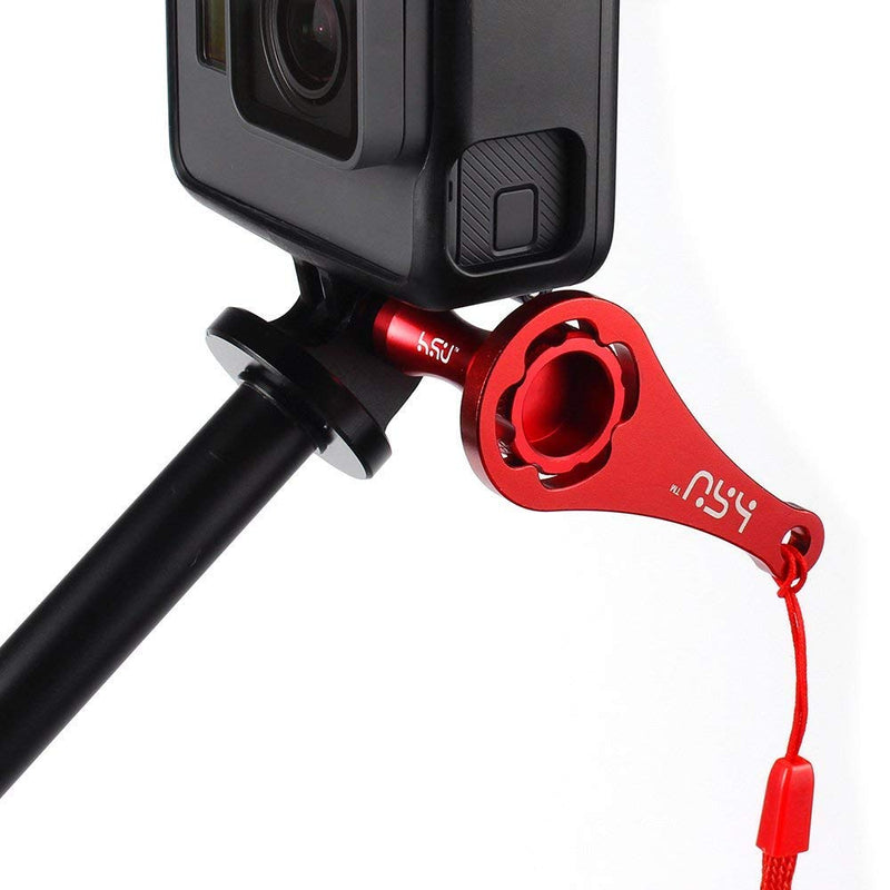 HSU Aluminum Thumbscrew Set + Wrench for Gopro Session, Hero 10, 9, (2018),Hero 8,7,6, 5, 4, 3+, 2, 1, AKASO Campark and Other Action Cameras (3pcs,Red) Thumbscrew Set + Wrench(Red)