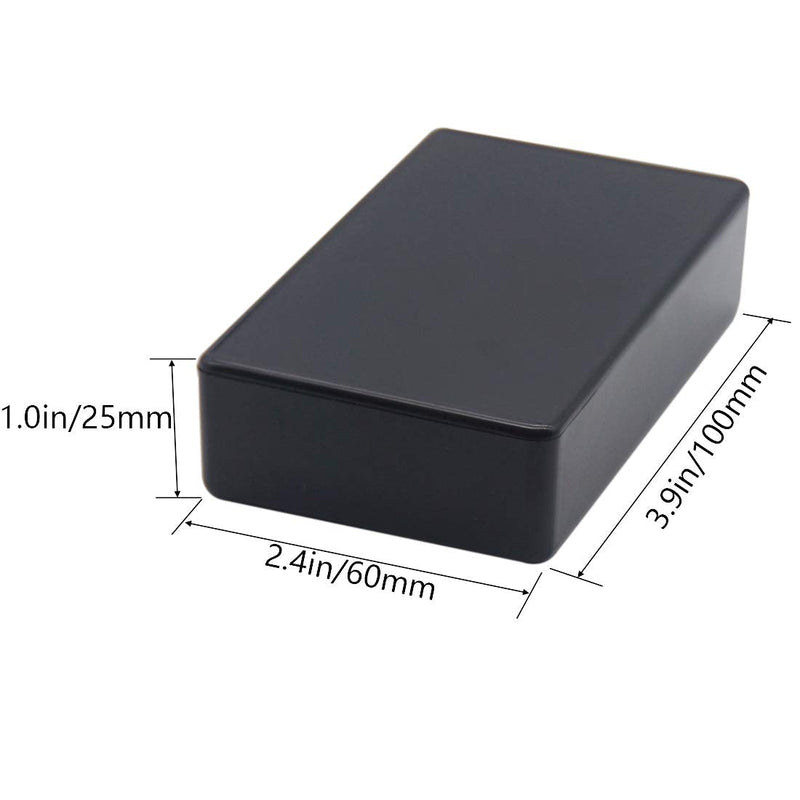 Zulkit 8 Packs Project Boxes ABS Plastic Electrical Project Case Power Junction Box Black 3.94 x 2.36 x 0.98 inch (100 x 60 x 25) 3.94" x 2.36" x 0.98"(8 Pieces)