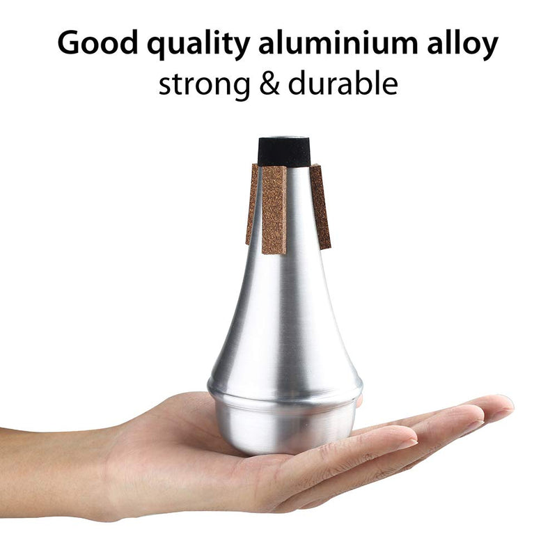 [AUSTRALIA] - LotFancy Practice Mute Trumpet, Mini Size Aluminum Practice Mute for Jazz, Lightweight Silencer for for Indoor Trumpet Practice, Beginners to Experienced Players Aluminum Mute-Straight（Mini Size） 