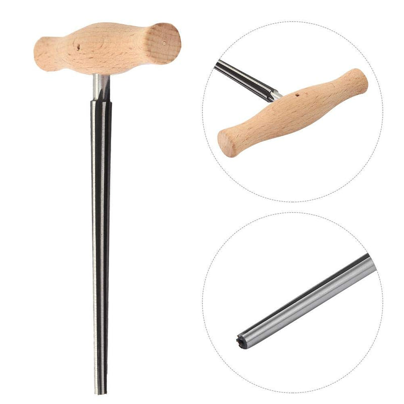 Bnineteenteam Violin Peg Hole Reamer, 3/4 4/4 Viola Peg Reamer with Wood Handle High Repair Tool Violin Making Tool