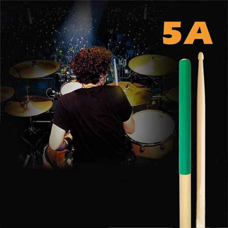 3 Pair Drum Sticks Non-Slip Classic Maple Wood Drumsticks 5A Drumsticks for Adults, Kids, Students, and Beginners (GREEN) GREEN