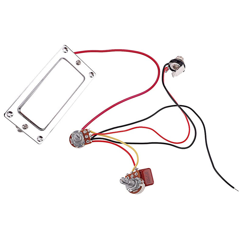 Alnicov Dual Coil Closed Humbucker,Pre-Wired Pickup Harness Kit with 500K Volume Tone Jack for Electric Guitar