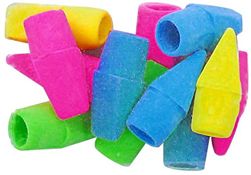 Westcott Eraser Toppers, 12 per Pack, Assorted Colors