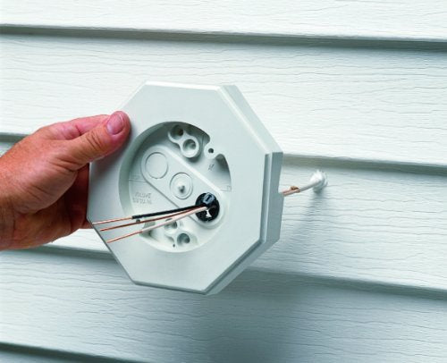 iMBAPrice 8141-1 Vertical Siding Lamp Octagon Mounting Kit with Built-in Box for 1/2 Inch (0.5") Outdoor Vertical Siding LAP 1/2" Vertical Siding LAP