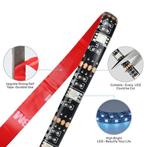 [AUSTRALIA] - HIKENRI Battery Powered Led Strip Lights, Flexible Color Changing RGB LED Light Strip,5050 3M/9.8FT 90 LEDs 5V Battery-Powered with Controller 