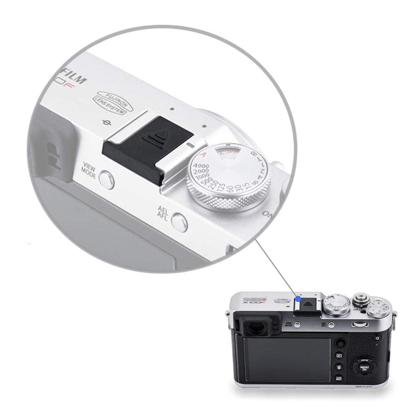 JJC 2 PCS Camera Hot Shoe Cover Cap Protector for Fujifilm Fuji X-E4 X-E3 X-S10 X-T4 X-T3 X-T30 II X-T30 X-T20 X-PRO3 X-PRO2 X100V X100S X-T200 X-T100 X-A10 X-A5 X-H1 GFX100 GFX50S & More -Black 2 Pack Black