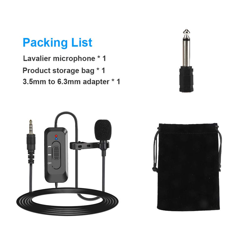 [AUSTRALIA] - Lavalier Microphone, MAYOGA Lapel Microphone for Phone/Camera/PC/Android, Omnidirectional Lapel Mic with Noise Reduction, Camera Microphone with for Video Recording, YouTube, Podcast, Interview 