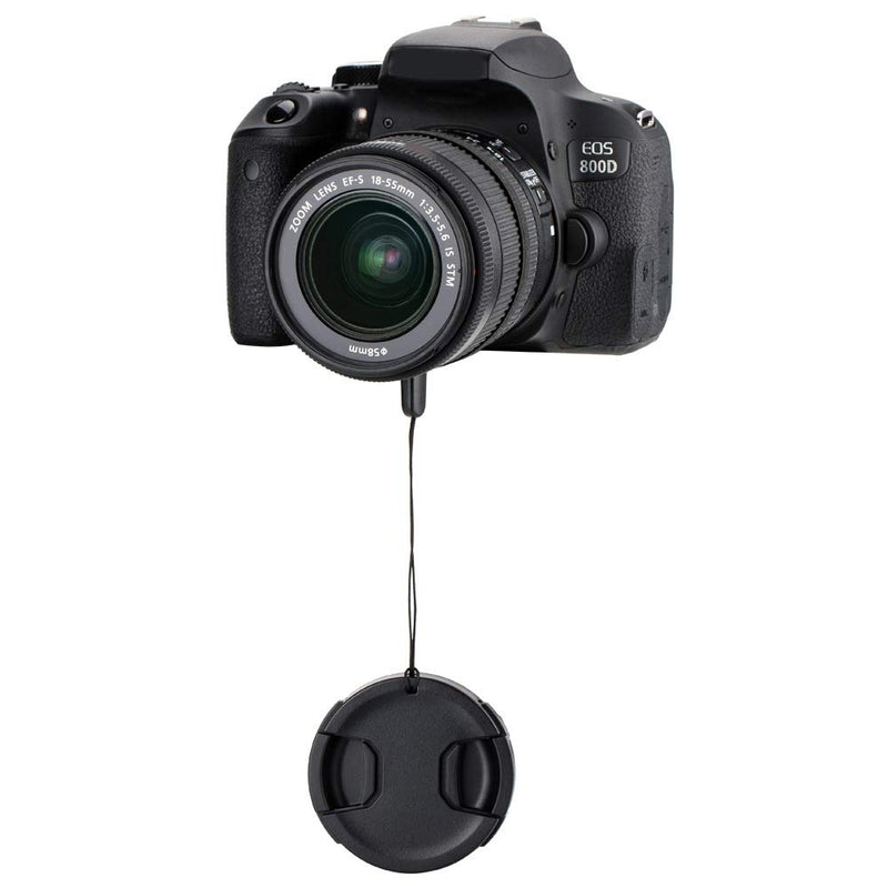 2 Pack JJC 58mm Front Lens Cap Cover for Canon EOS Rebel T7 T6 T5 T100 4000D T8i T7i T6s T6i T5i T4i T3i T2i T1i SL3 SL2 SL1 XSi XTi with EF-S 18-55mm Kit Lens and other Lenses with 58mm Filter Thread