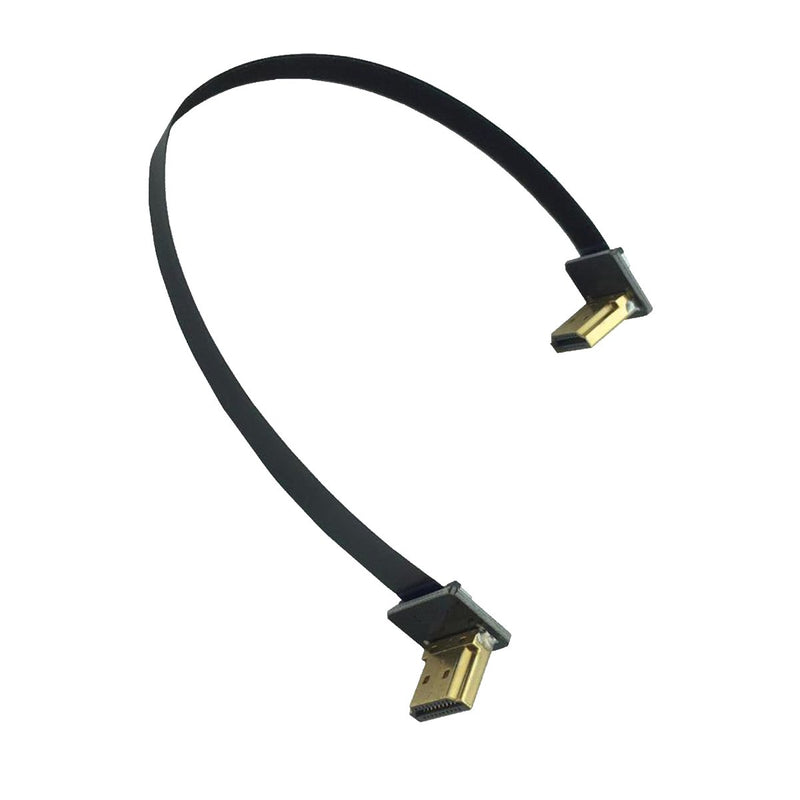 [AUSTRALIA] - FPV HDMI Cable, Kework 20cm FPV HDMI Slim Flat Cable, 90 Degree Upward Standard HDMI Male Interface to 90 Degree Upward Standard HDMI Male Interface for RED BMCC FS7 C300 (Double Upward) Double Upward 