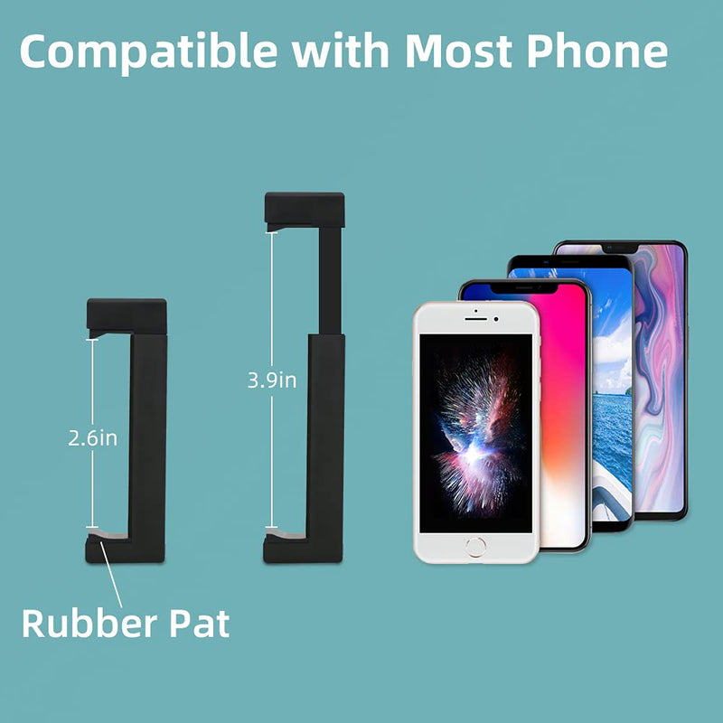 Camera Hot Shoe Phone Holder, Flexible Phone Tripod Mount Adapter with Cold Shoe Mount for Microphone LED Light for iPhone Samsung Pixel Canon Nikon DSLR Camera Photography